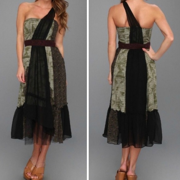 Free People Dresses & Skirts - Free People sash boho tulle one shoulder dress